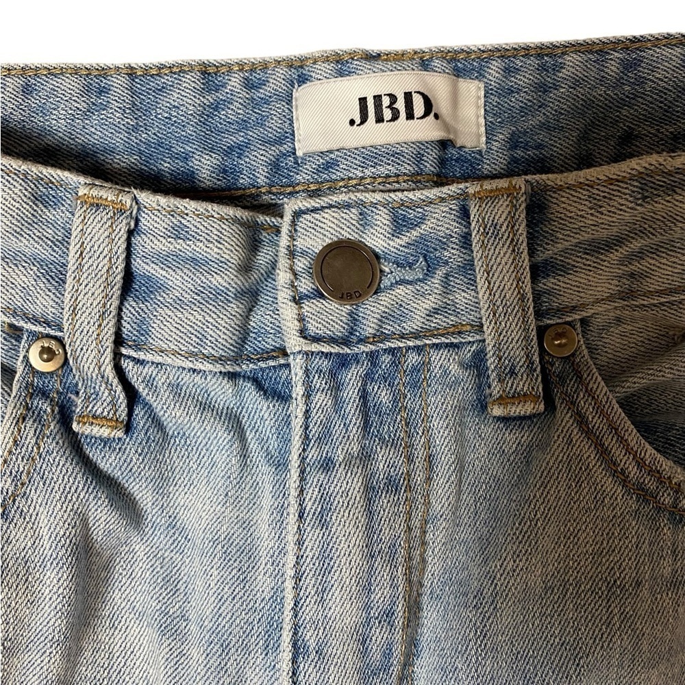 Just Black Denim Womens Bobbi Distressed Straight Size 24 High Rise Light Wash - Picture 6 of 7